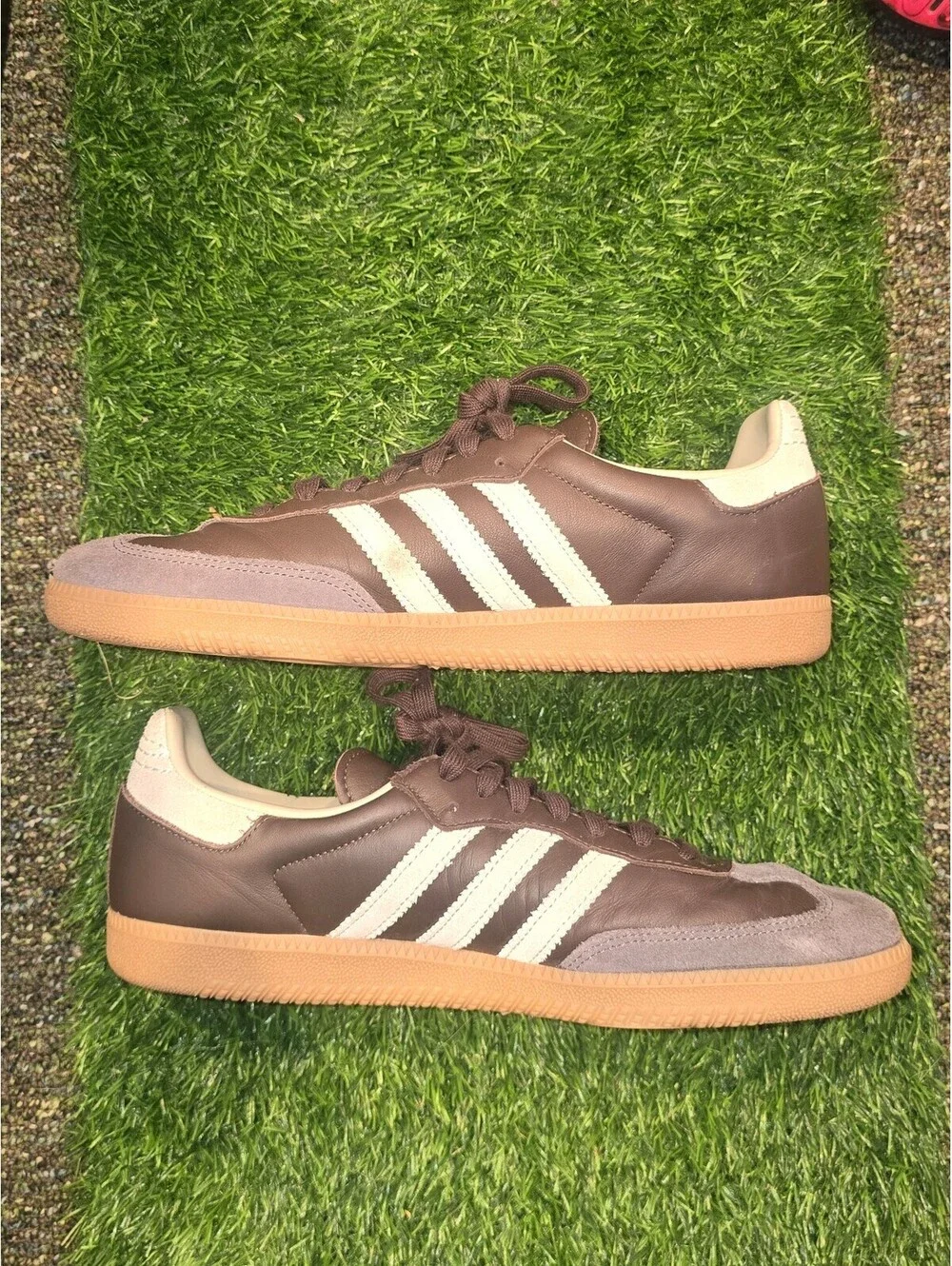 adidas Samba OG Men's Brown Putty Grey Sports Sneaker ID1481 Size 11.5 Mens